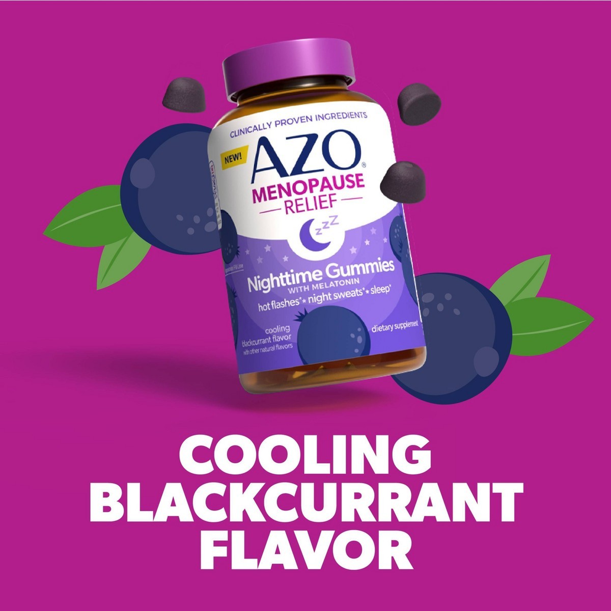 AZO Menopause Nighttime Vegan Multivitamin Gummies – 30ct