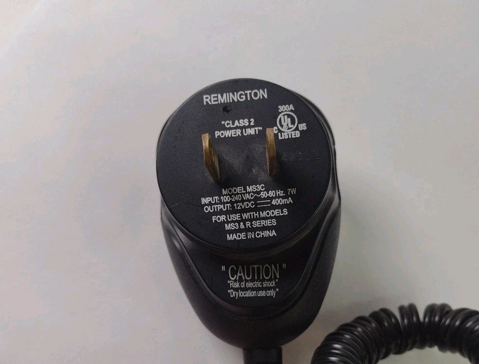 Remington Shaver OEM Power Cord Adapter MS3C PA1204N PA400 PF400 PA650 Charger
