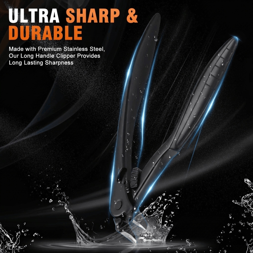 Toenail Clippers for Thick Toenails for Seniors, Upgraded Long Handled Angled.