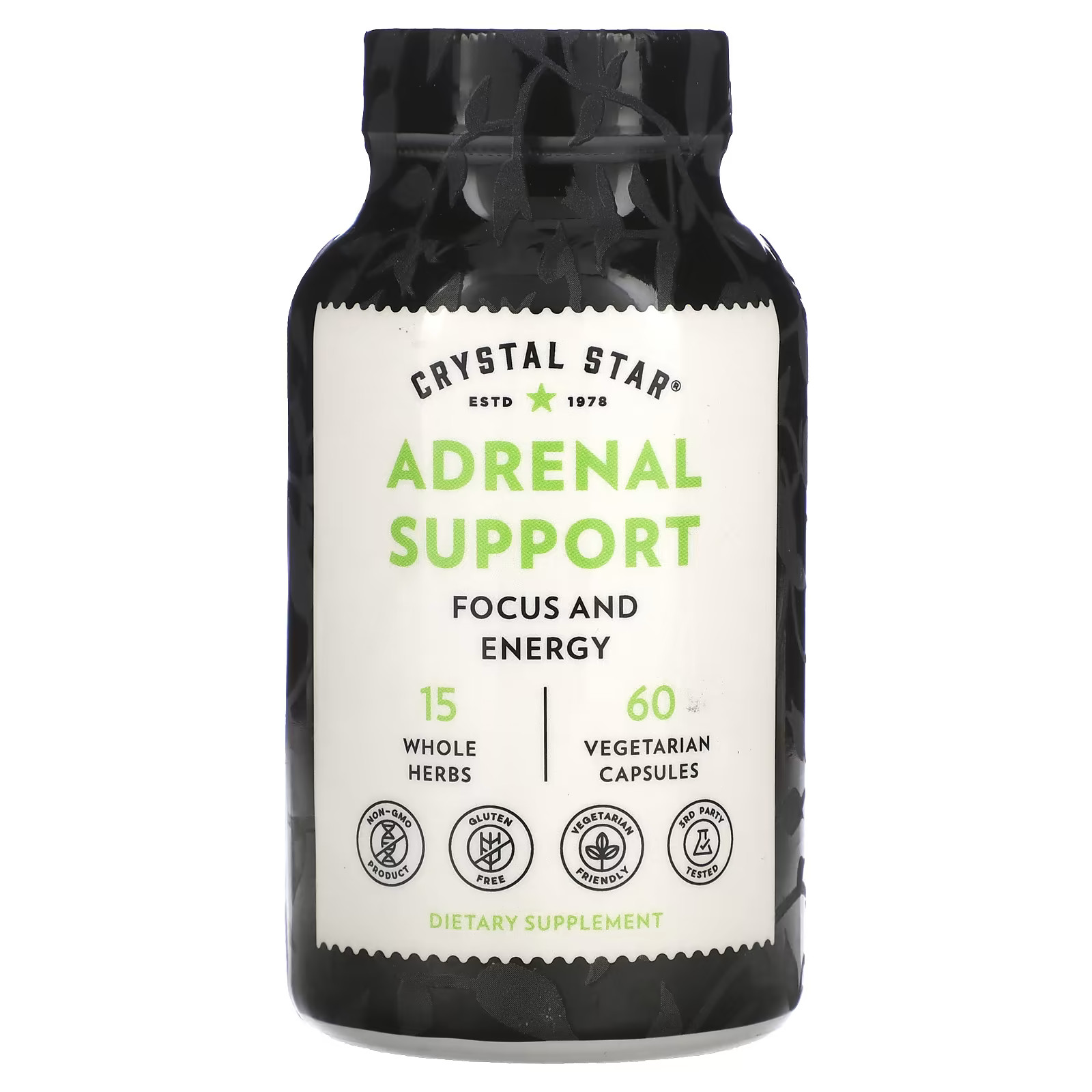 2 X Crystal Star, Adrenal Support, 60 Vegetarian Capsules-worldwide