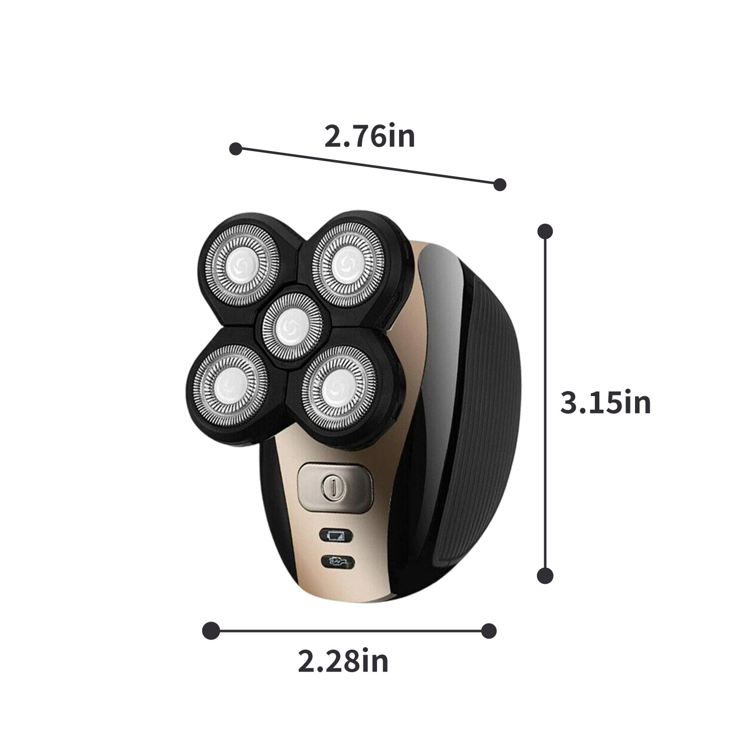 5-in-1 Rotary Electric Shaver 4D Rechargeable Bald Head Hair Beard Trimmer Razor