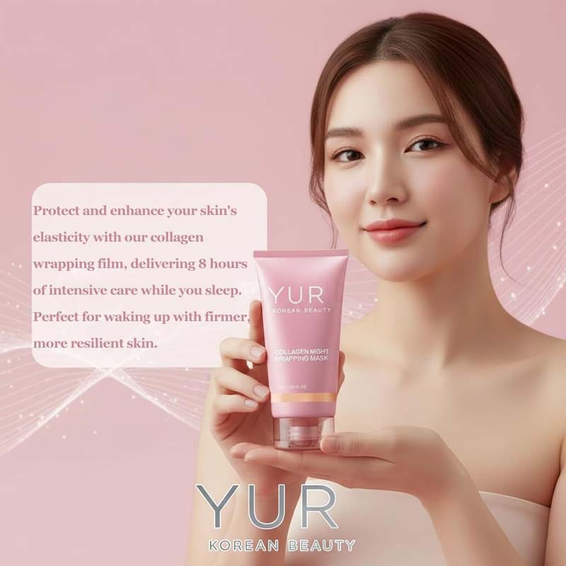 Yuri Korean Collagen Night Wrapping Mask 75ml Hydrating Sleeping Mask New