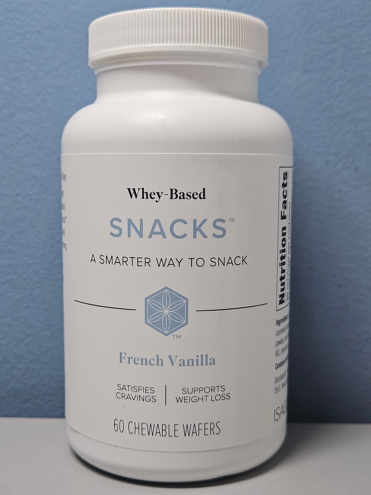 Isagenix Snacks French-Vanilla 60 Chewable Wafers – New & Sealed Exp 6/2028