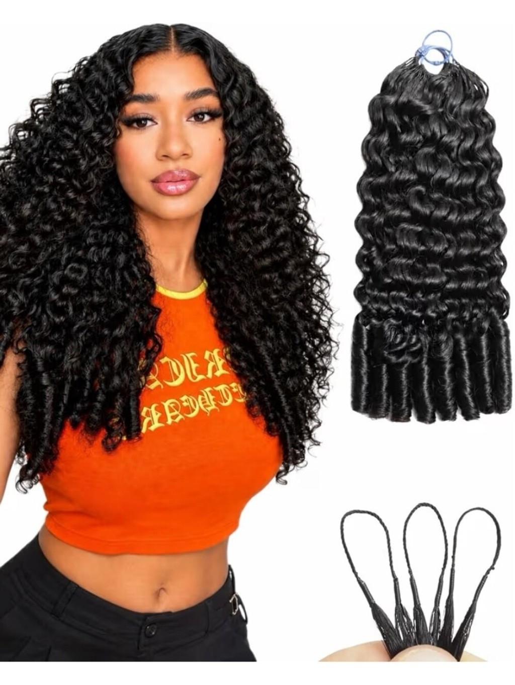 Burmese Curly Crochet Human Hair 16″ 60g