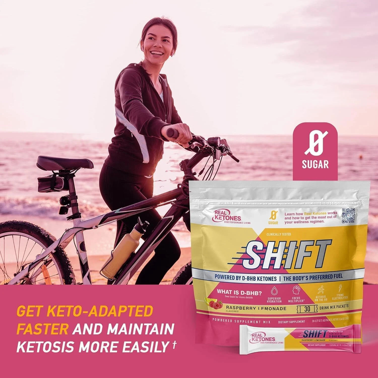 Real Ketones BHB Exogenous Ketones Drink Mix Packets Keto Electrolytes Powder…