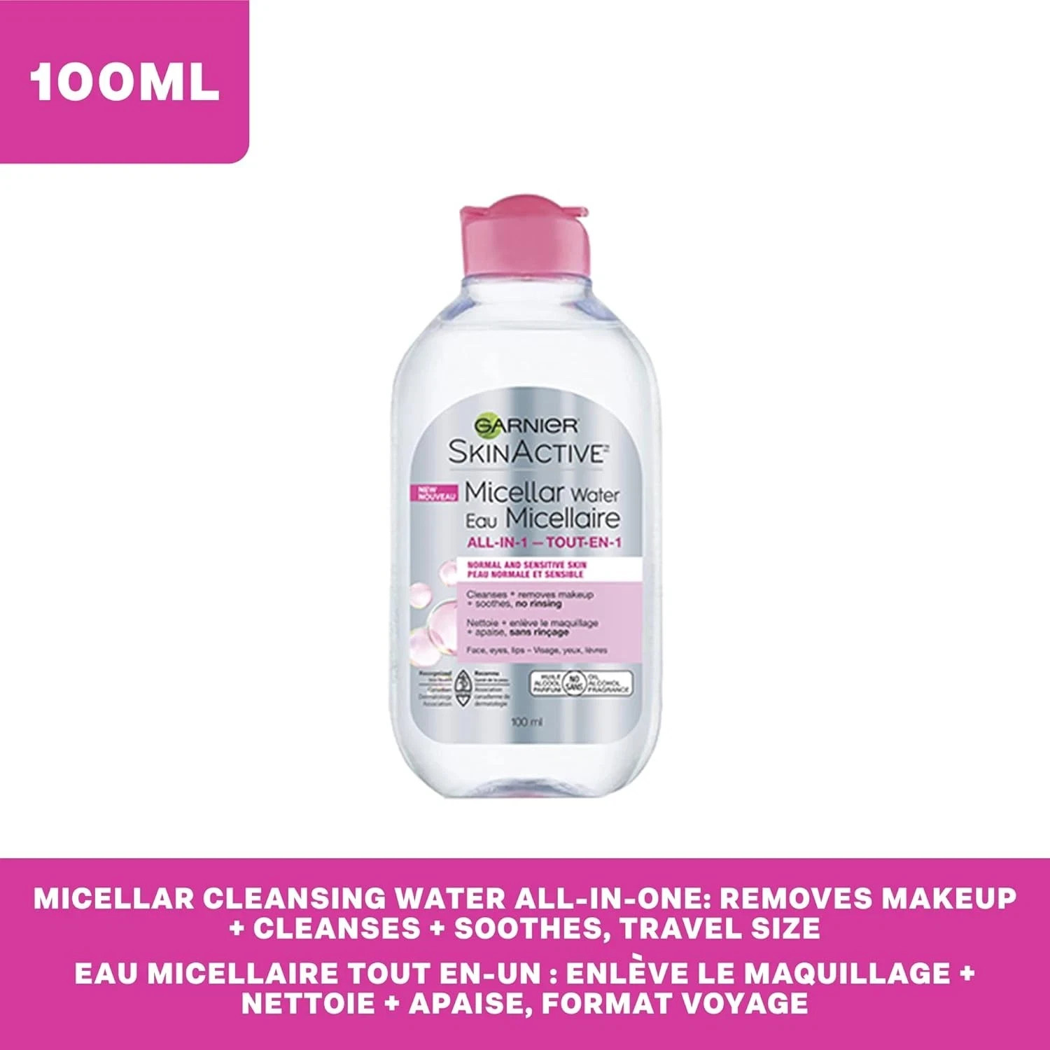 Garnier Micellar Cleansing Water Makeup Remover Facial Cleanser 3.4 oz All Skin