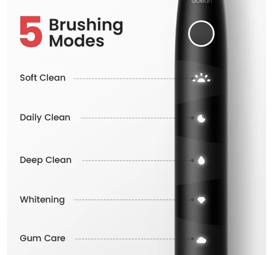 Oclean Spark Sonic Electric Toothbrush 🪥🦷 5 Modes & 6 Brush Heads, Coral
