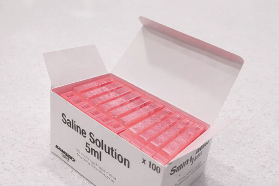 100PCS Bangerz Sunz Saline Solution 100 x 5ml Plastic Vials Exp 08/27