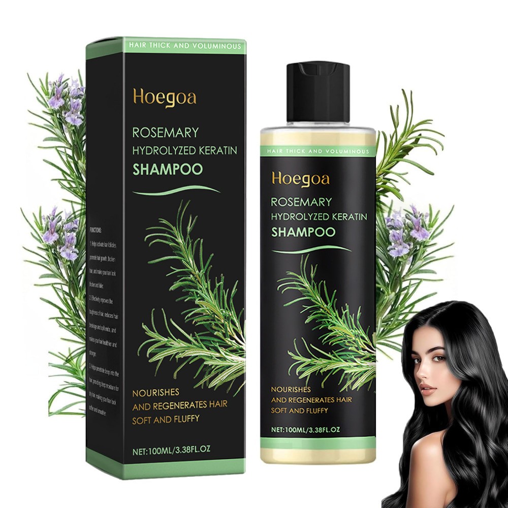 3 Pack Rosemary Hair Growth Shampoo Hydrolyzed Keratin Shampoo for Thinning Hair