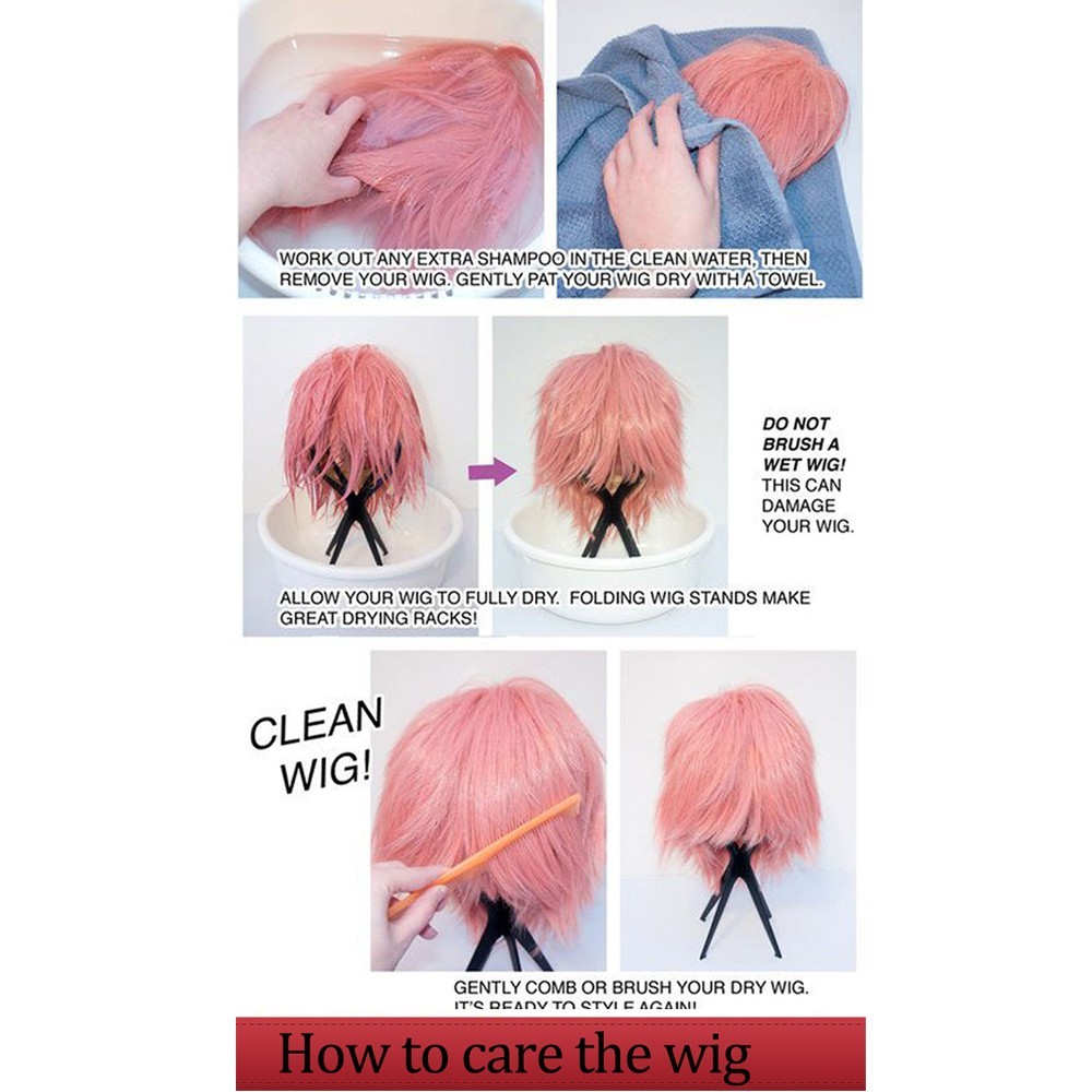 UNISEX Women Men Straight Short Hair Wig Cosplay Party Anime Full Wigs 20 Colors