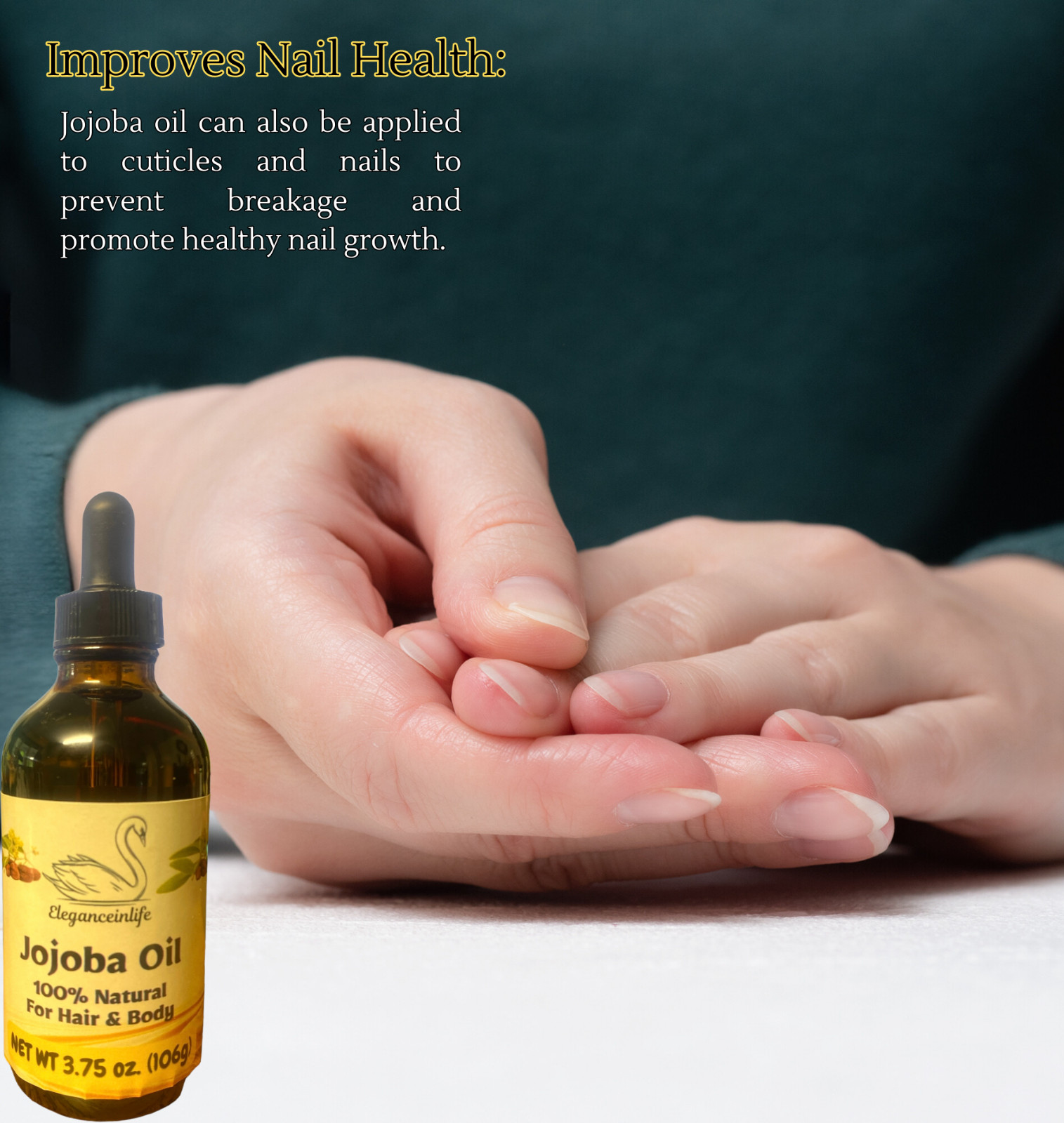 Eleganceinlife Jojoba Oil 100% Natural For Hair & Body 3.75oz (106g)