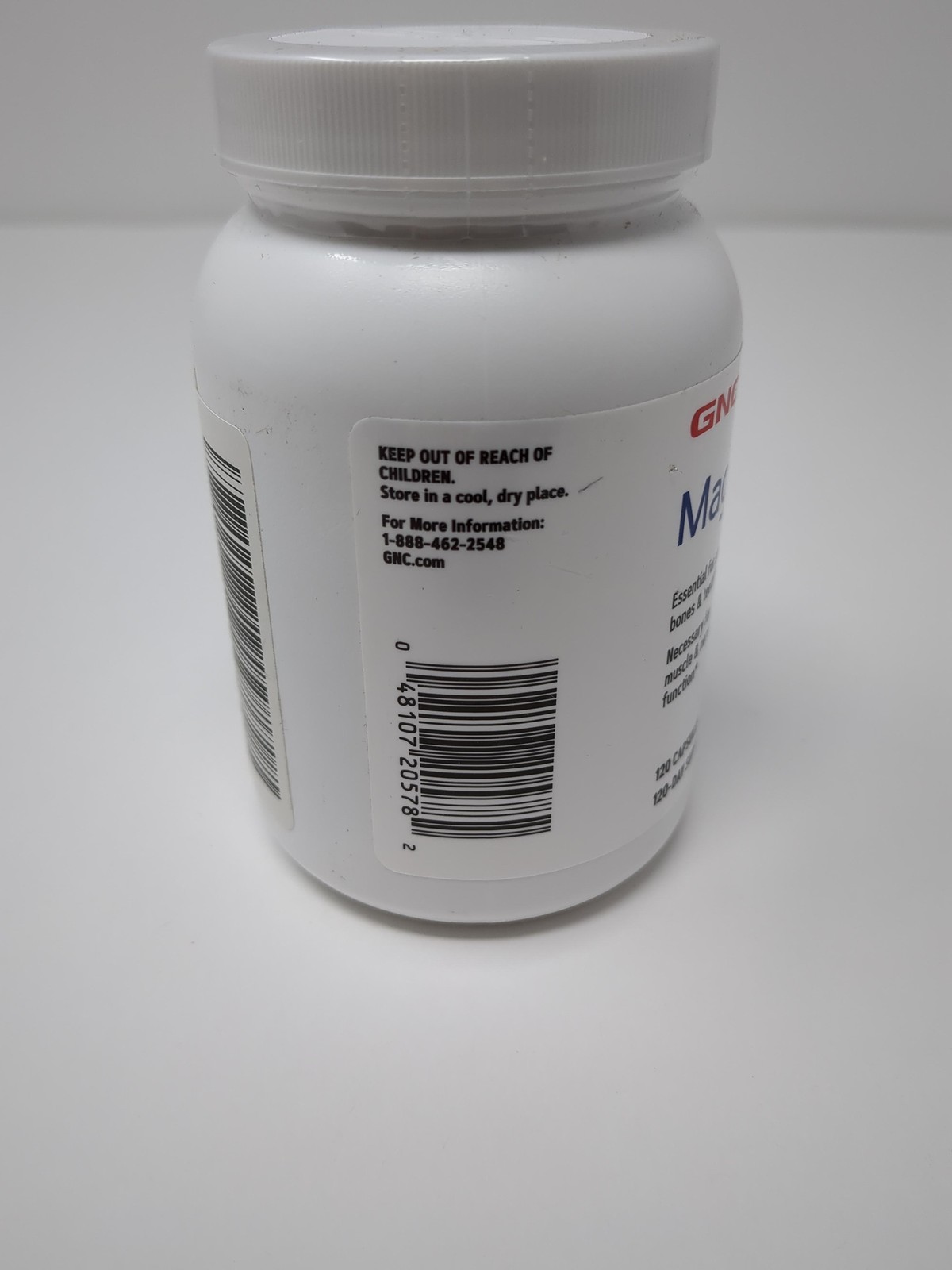 03/27 GNC Magnesium 500mg, 120 Capsules, Supports Absorption and Strong Teeth