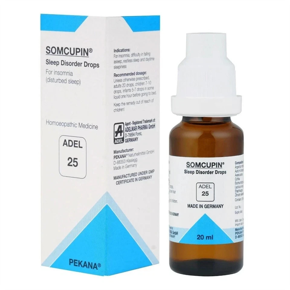 ADEL 25 Sleep Disorder Drops Pack of 6 Natural Homeopathic Remedy for Relaxation