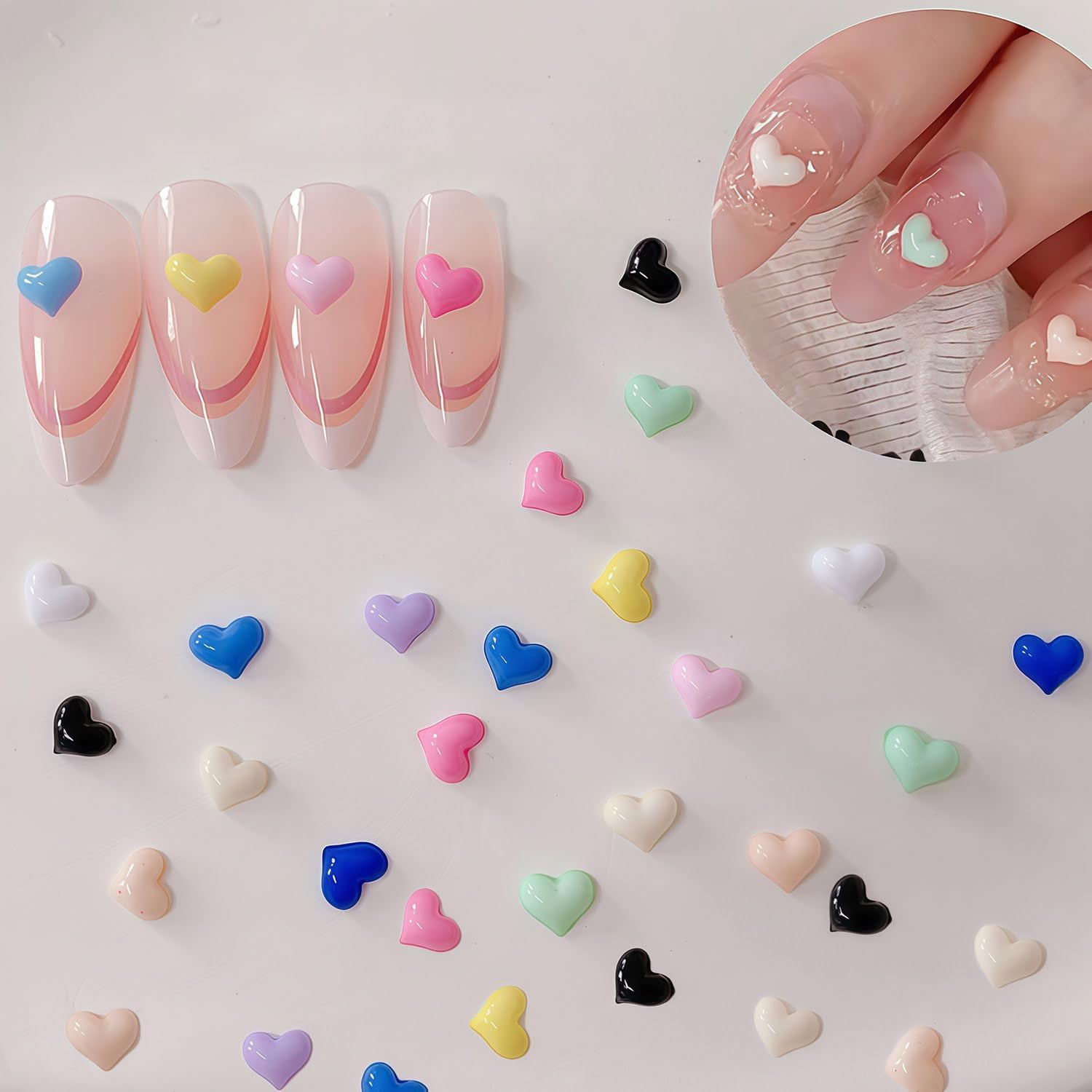 6 Grid Bow Nail Charms for Acrylic Nails Red Bow Nail Rhinestones Cute Nails Art