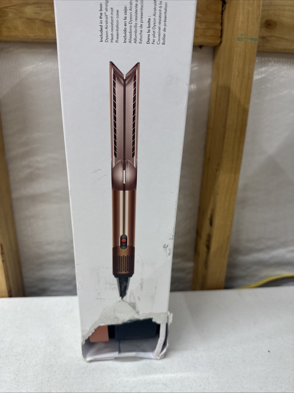 Dyson Airstrait Straightener Amber Silk Wet to Dry Hair Straightener