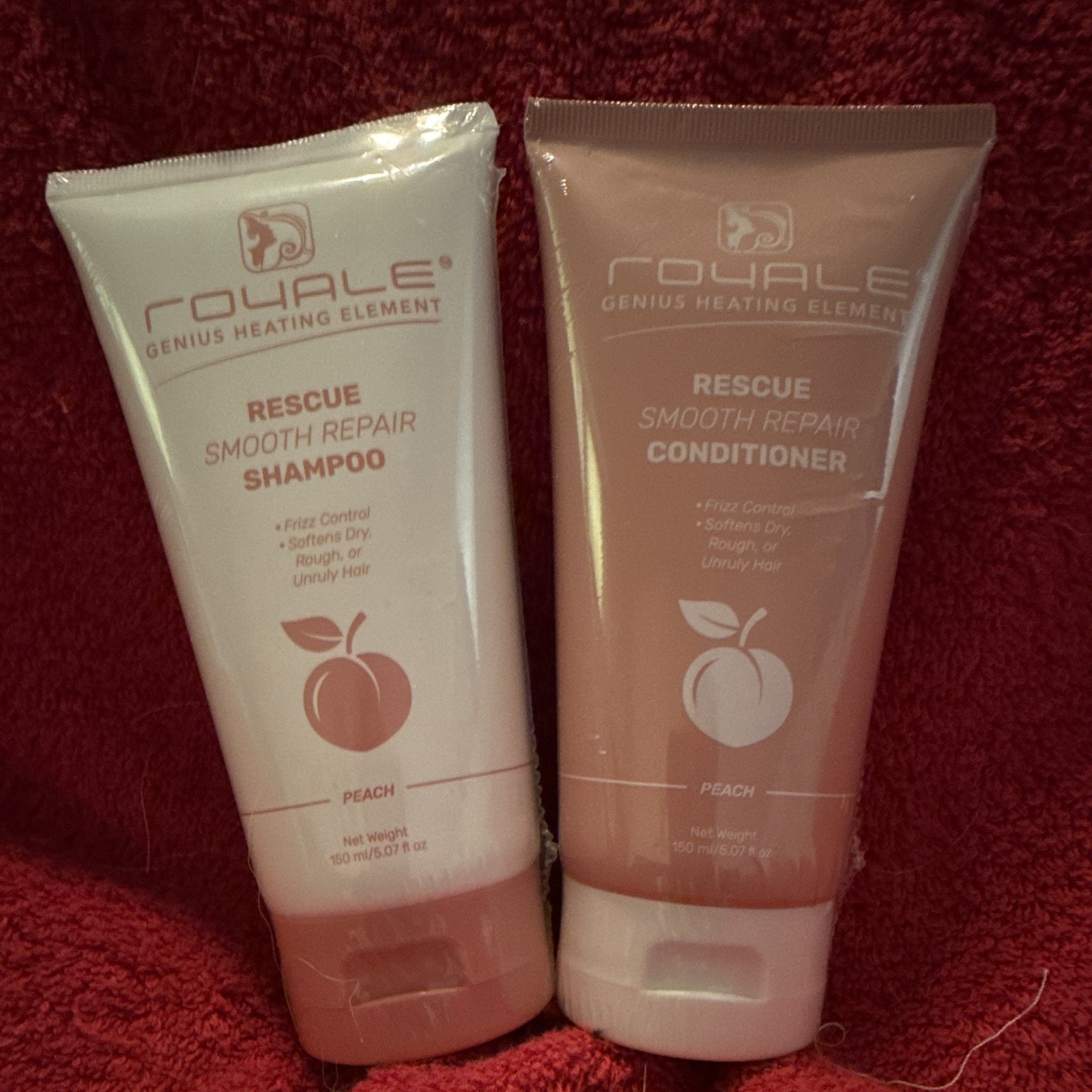 Royale Rescue Smooth Repair Shampoo & Conditioner Set Peach 150ml