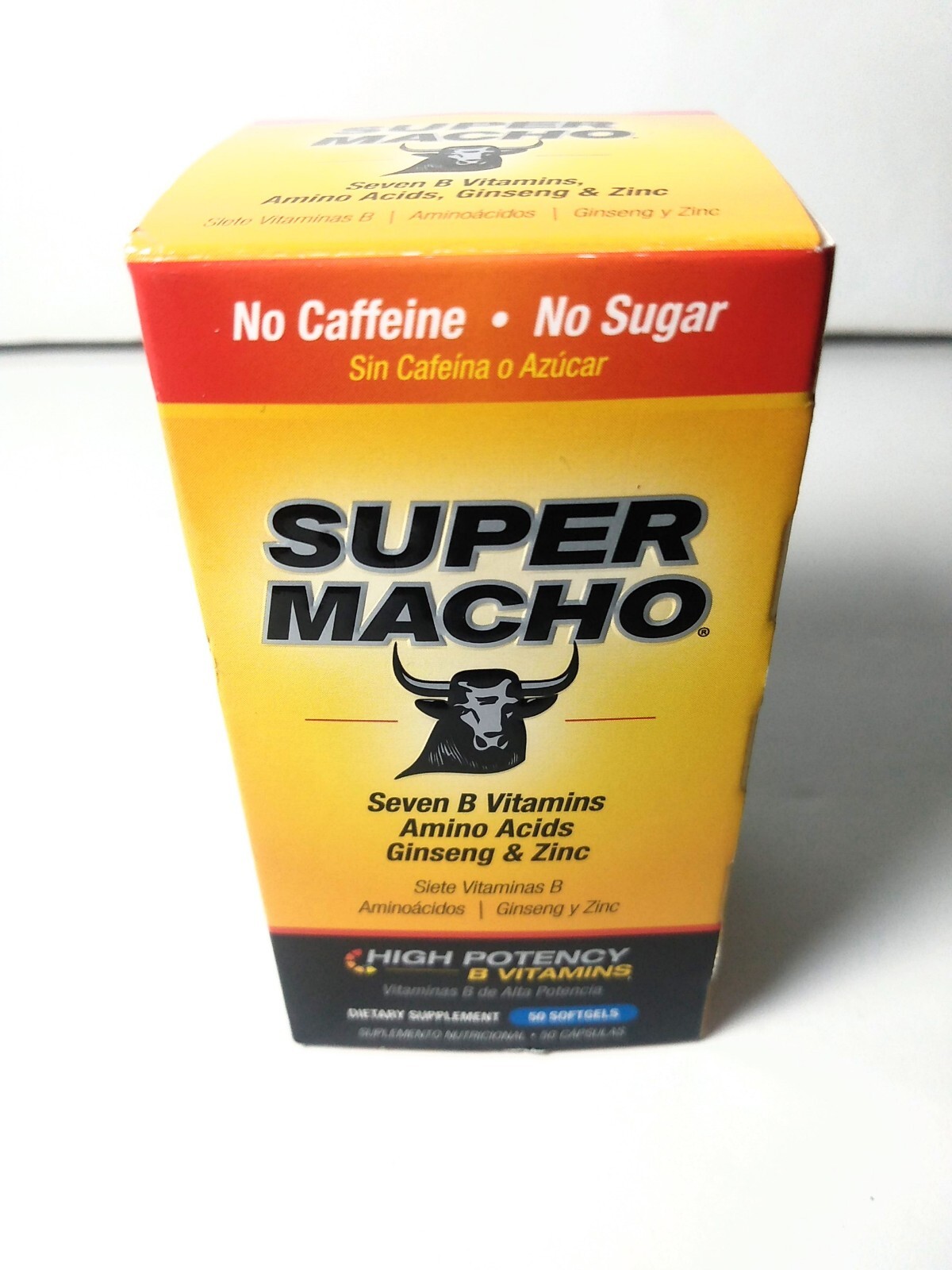 Super Macho Seven B Vitamins Amino Acids And Ginseng And Zinc 50 capsules