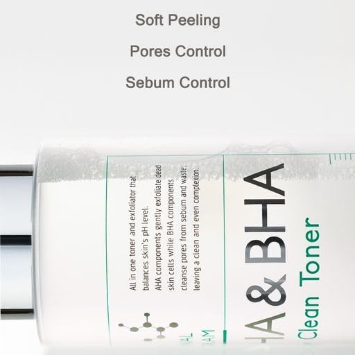 Natural AHA & BHA Exfoliating Toner – Refresh Skin & Boost Vitality, 5.07 Fl Oz