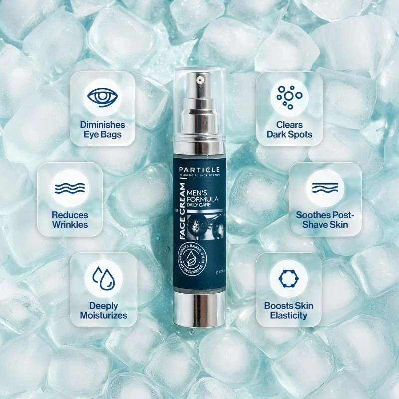 3X Particle Face Cream for Men 6-in-1 Anti-Aging Moisturizer Eye Bags Spots