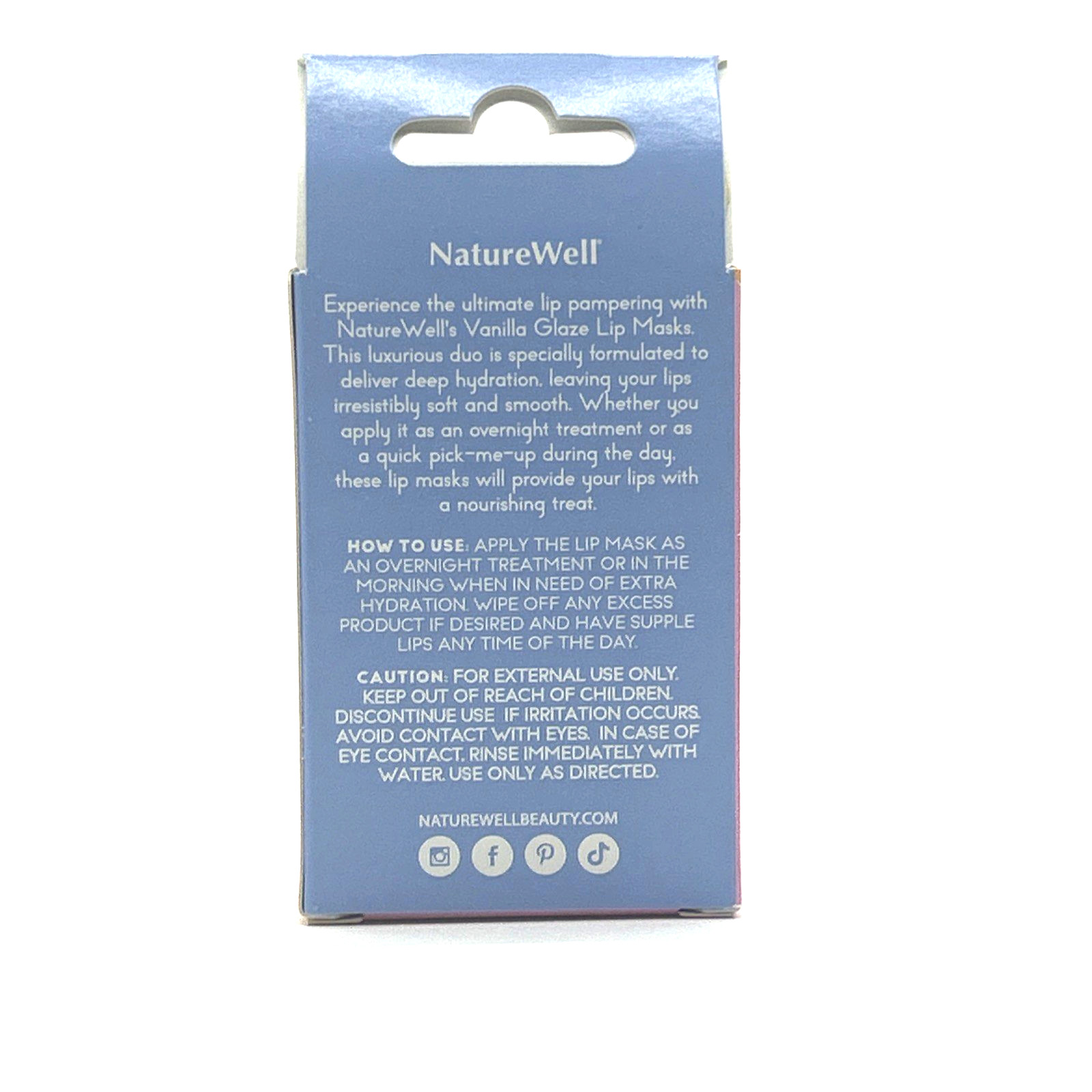 NatureWell Vanilla Glaze Hydrating Lip Mask w/ Coconut Oil, 2-Pack (0.7 oz)