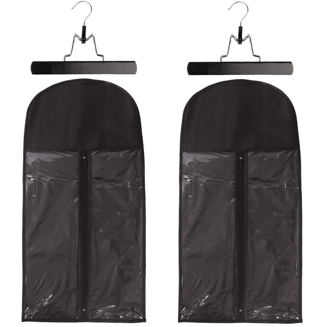 2 Pack Hair Extension Storage Bag Hair Extension Hanger Strong Holder Dust-Proof