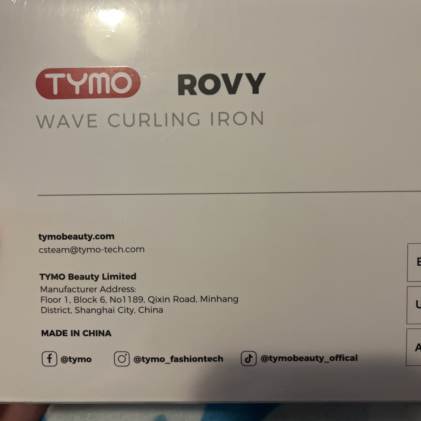TYMO ROVY Wave Curling Iron Hair Crimper Waver Ionic Pink 1.25 SEALED