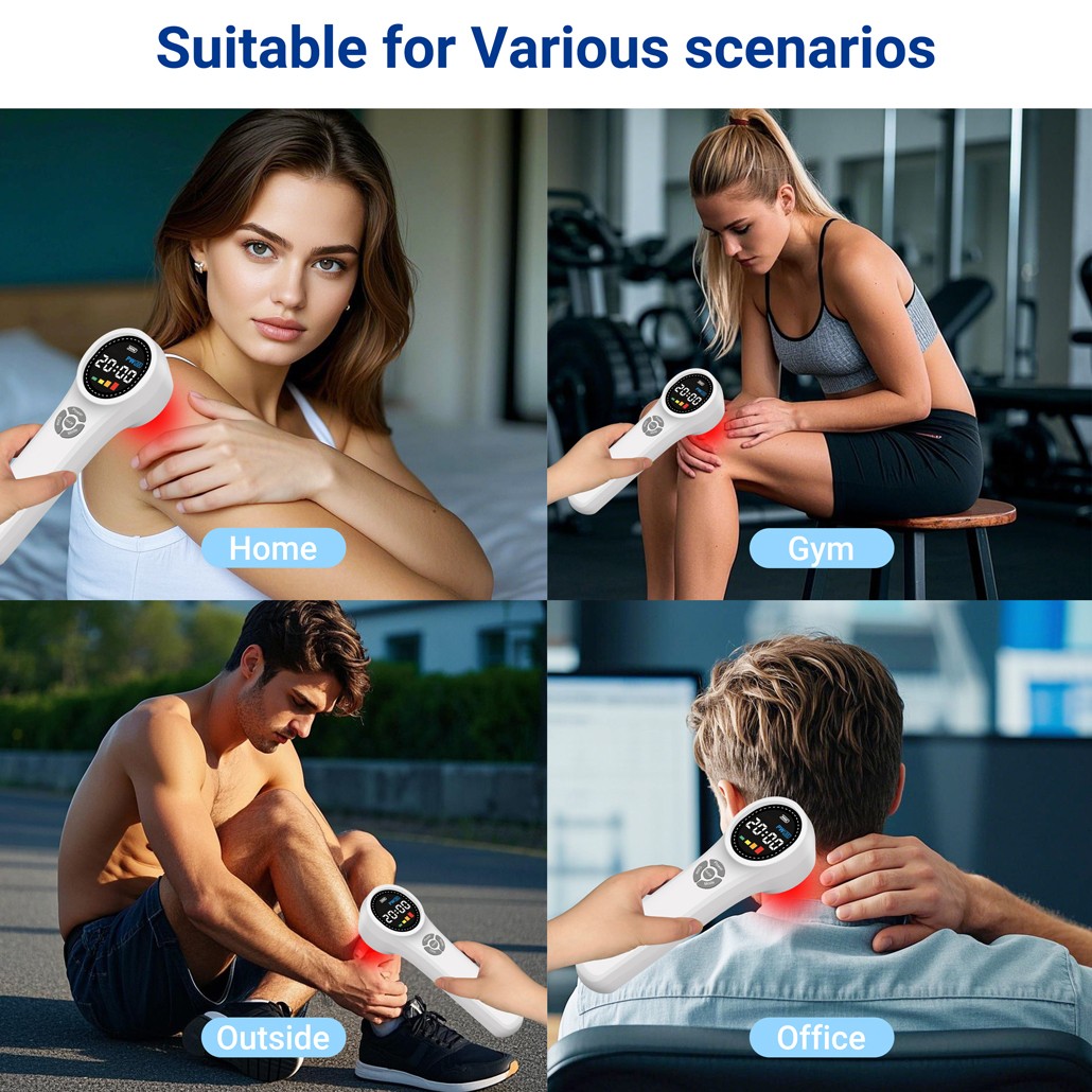 Home Handheld LLLT Laser Therapy NIR Light Physiotherapy Device for Human Pets