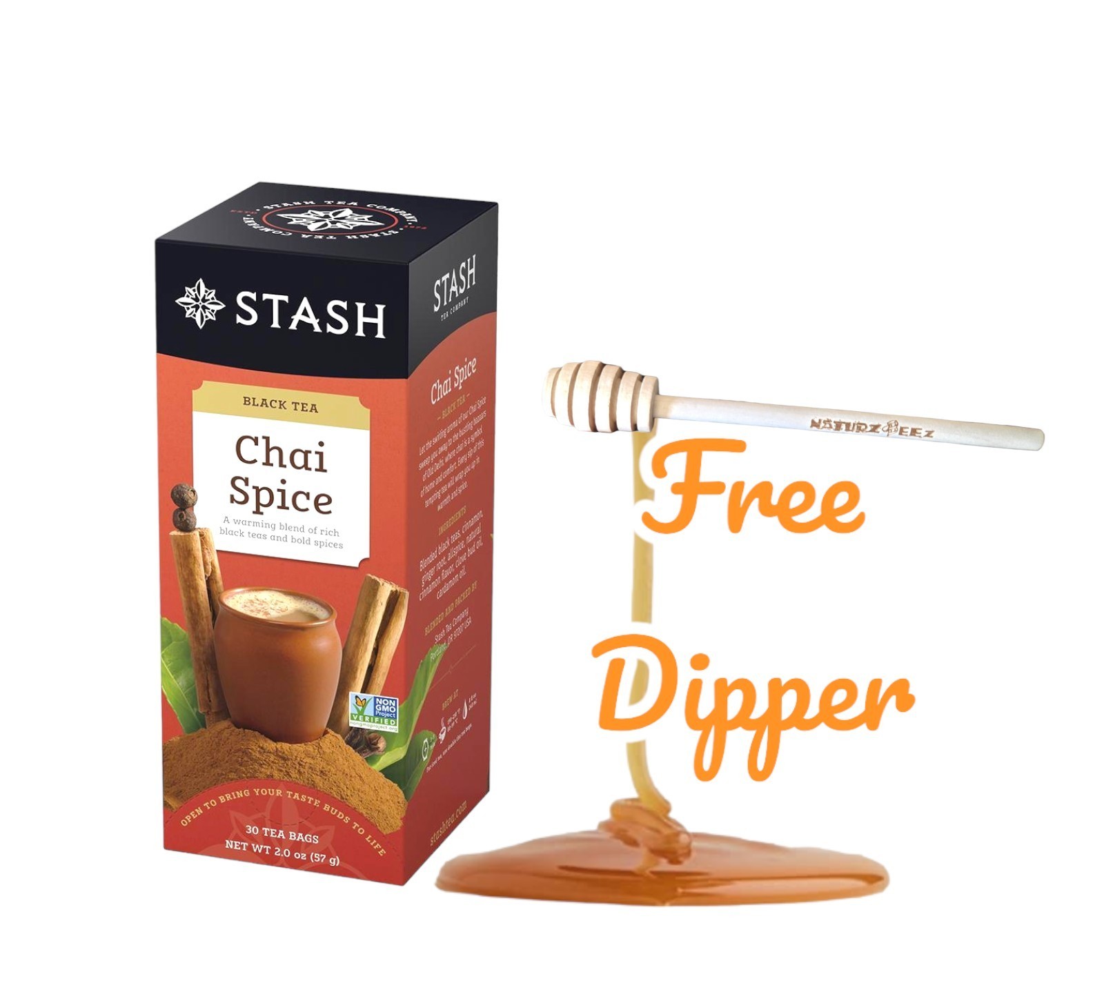2 PACK CHAI SPICE TEA 30 Bags each Non-GMO Kosher STASH