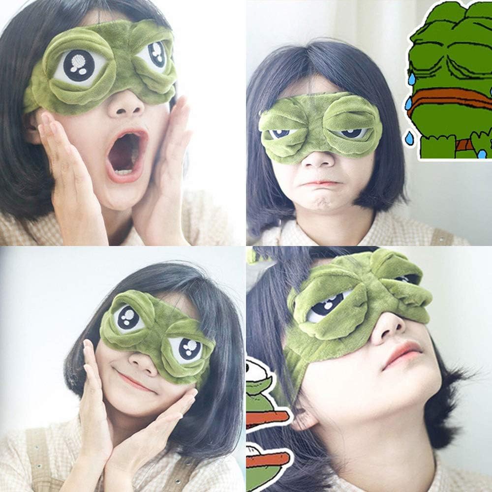 Funny 3D Frog Cute Sleeping Eye Mask Blindfold Travel Sleep Masks Soft Eye Cover