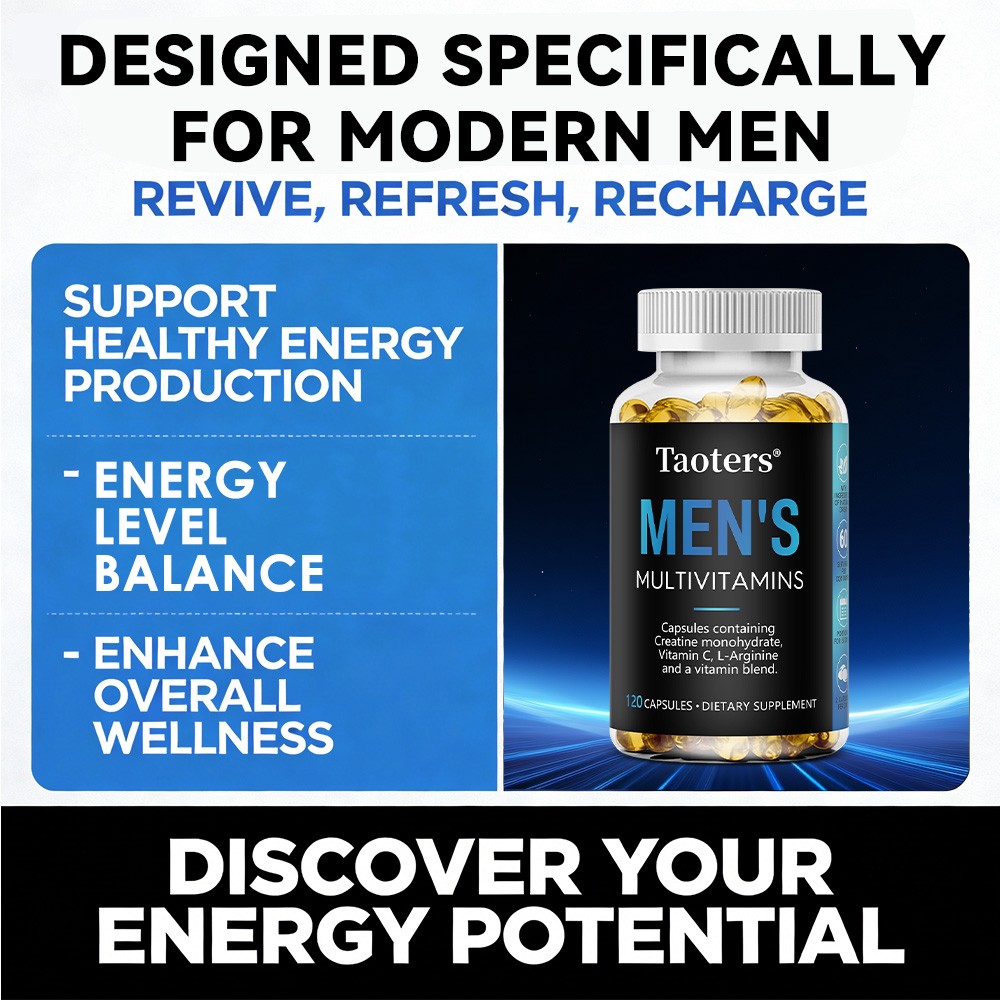 Men’S Multivitamin W/ Creatine Monohydrate Promote Muscle Growth 30/60/120 Caps