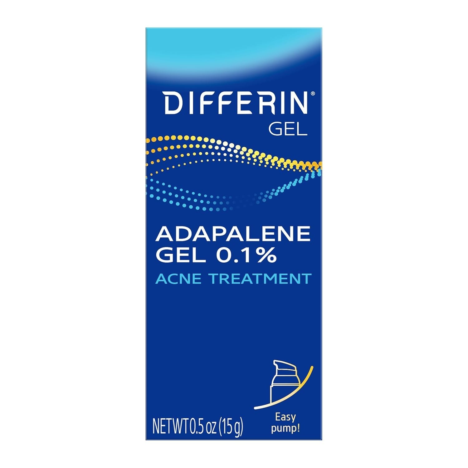 Differin Acne Treatment Gel, 30 Day Supply, Retinoid Treatment for Face with 0.1