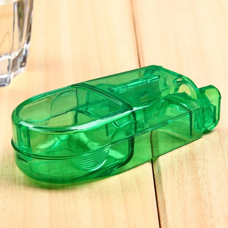 New PILL CUTTER Splitter Half Storage Compartment Box Medicine Tablet Holder