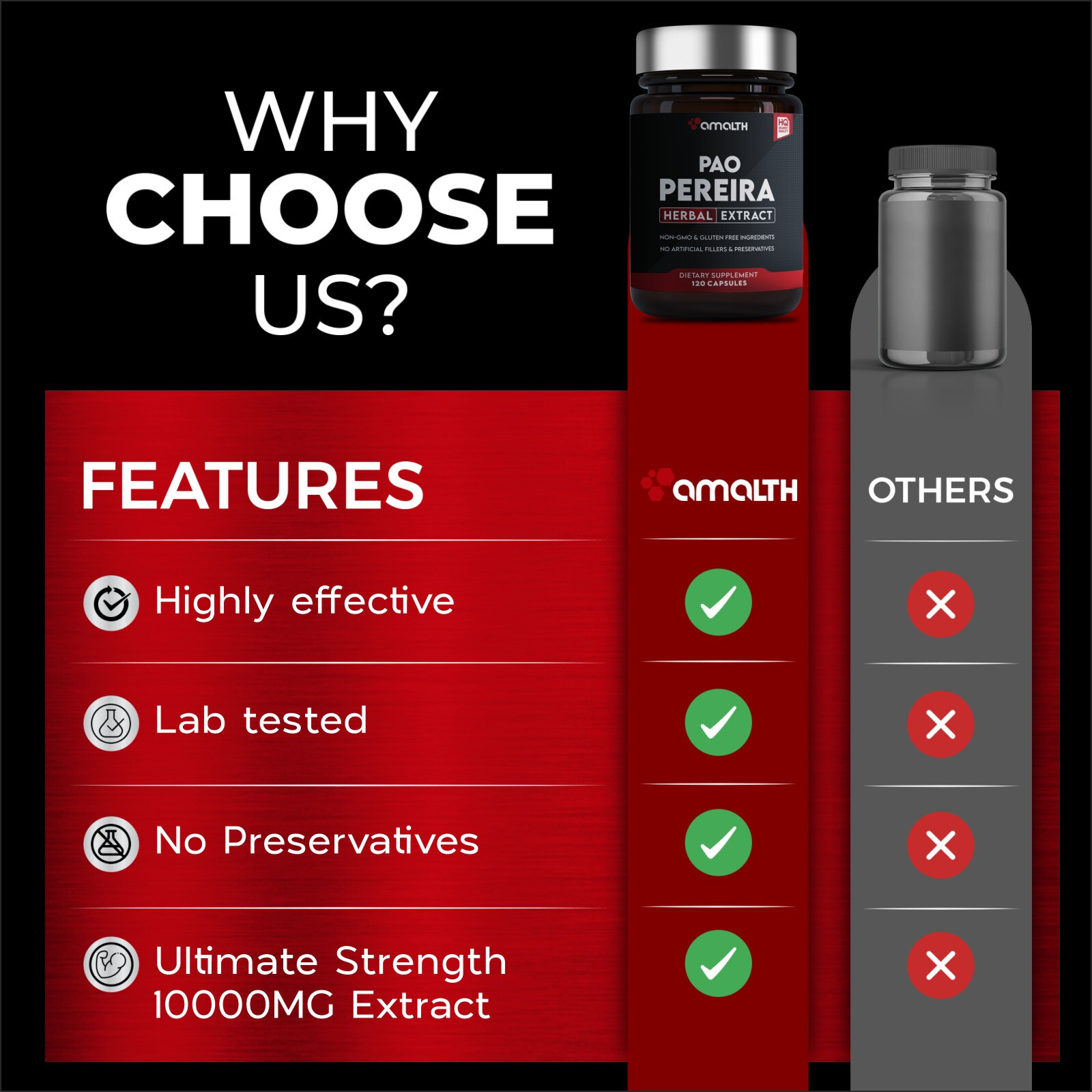 Pao pereira Extract 120 Capsules