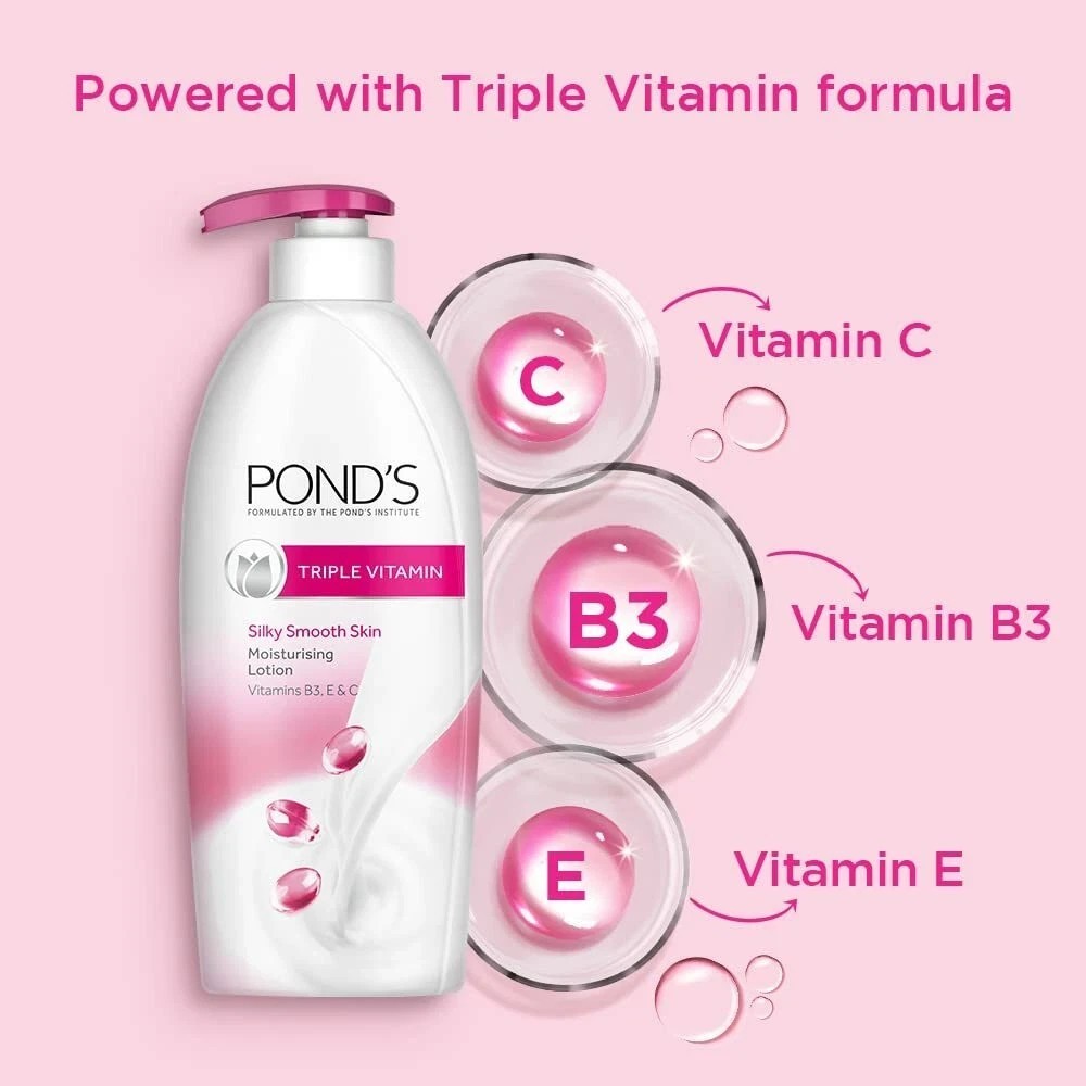 POND’S Triple Vitamin Moisturising Body Lotion 275 ml lotion for silky soft