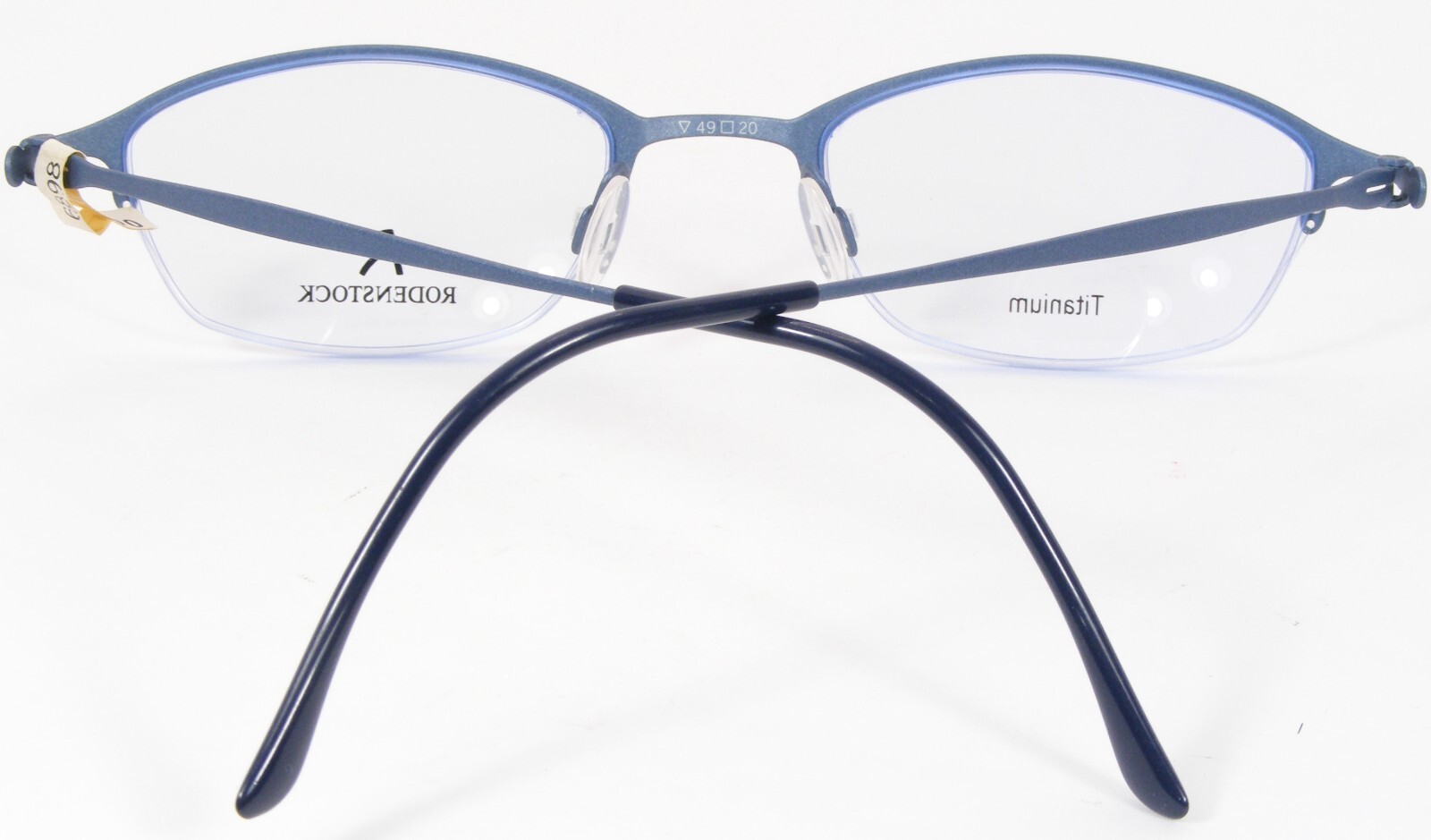 Vintage RODENSTOCK R4328 D Matte Blue UNIQUE RARE TITANIUM EYEGLASSES 49-20-140
