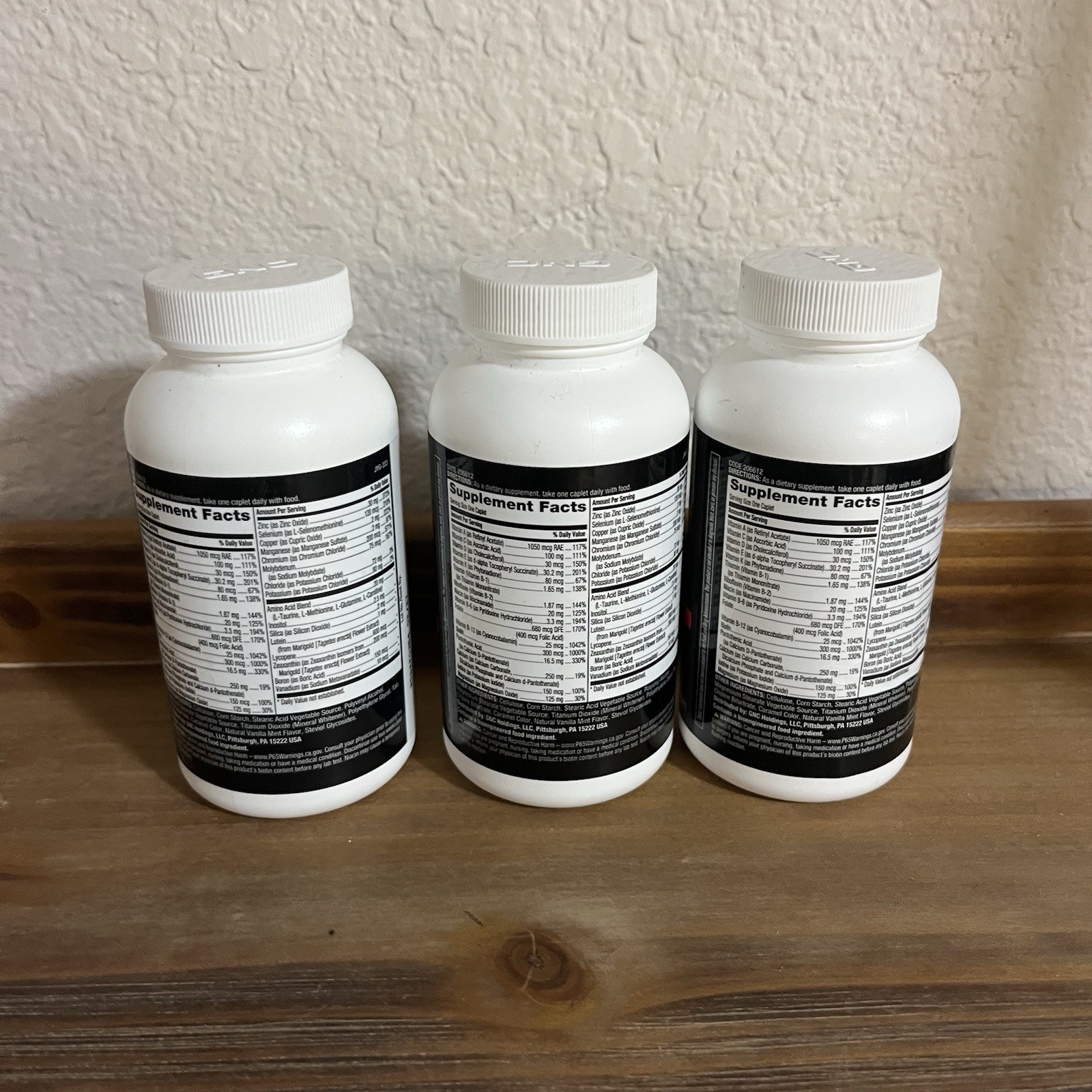 GNC Mega Men Essentials Multivitamin 180 Caplets Daily Men’s Vitamin Lot Of 3