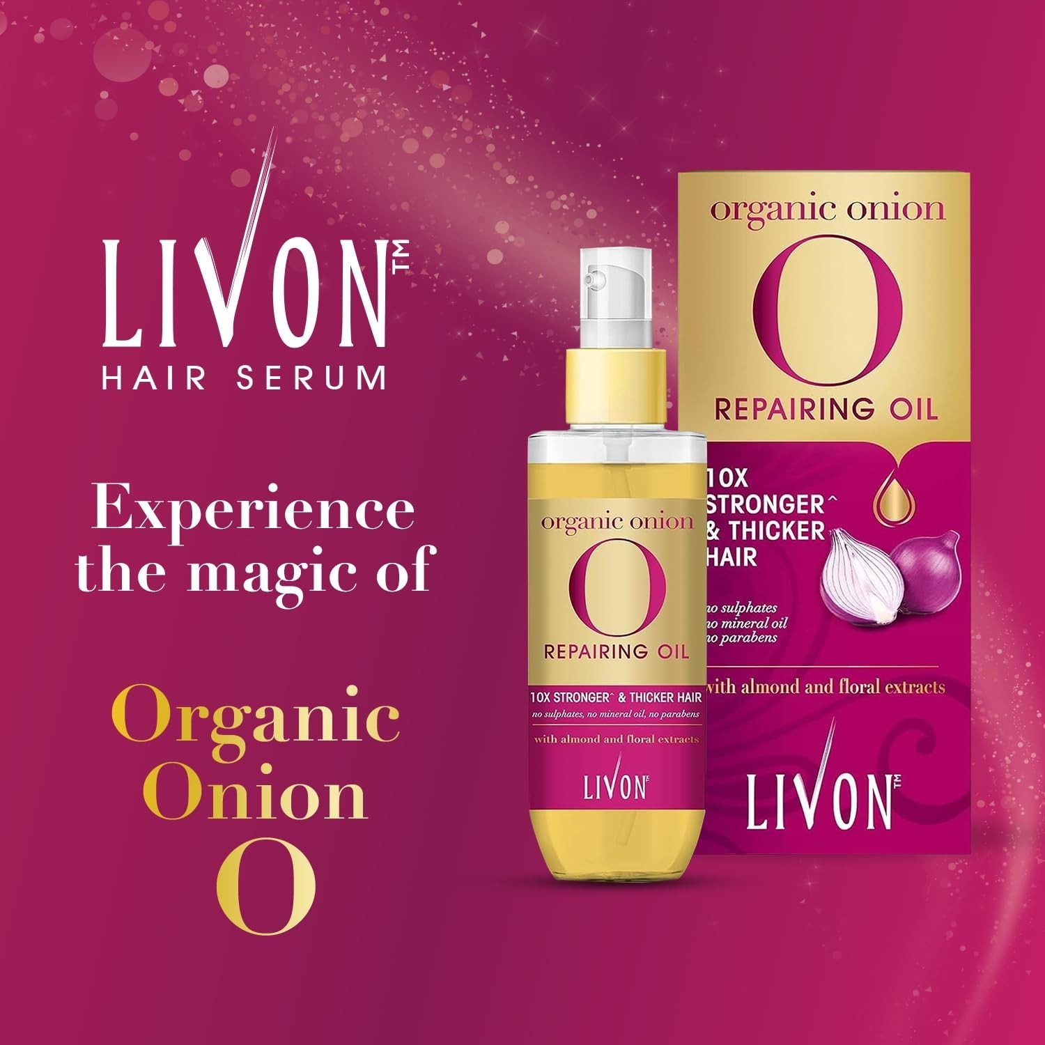 Livon Hair Serum for Men & Women | Sulphate & Paraben free| For All Hair Types |