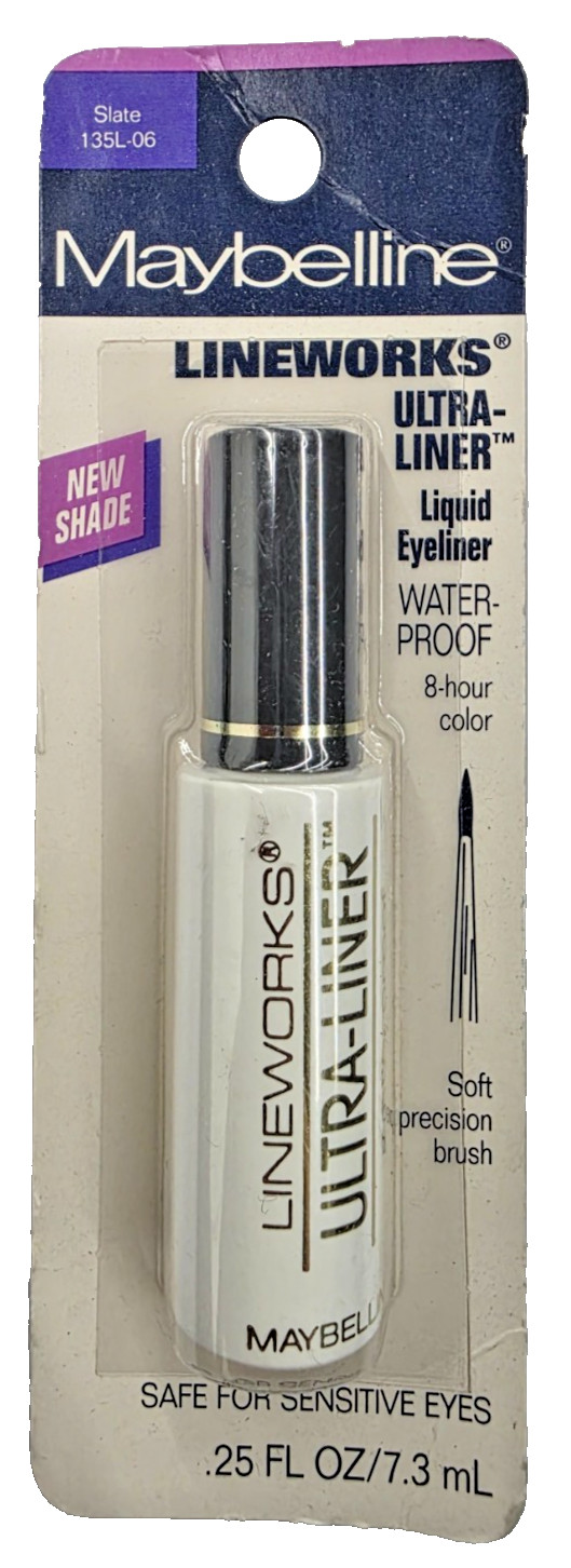 NEW Maybelline LINEWORKS Ultra Liquid Eyeliner Waterproof-135L-06 SLATE