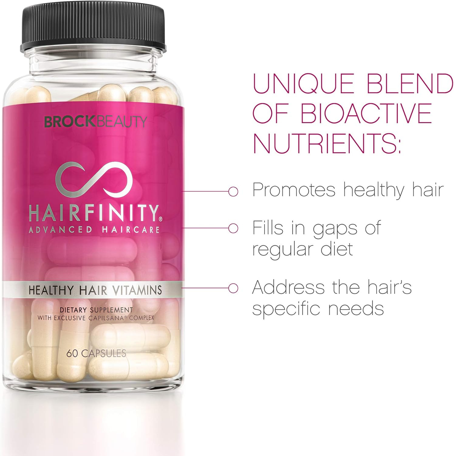 Hair Vitamins – Biotin, Amino Acids & Nutrients for Growth, Vegan, 60 Capsules