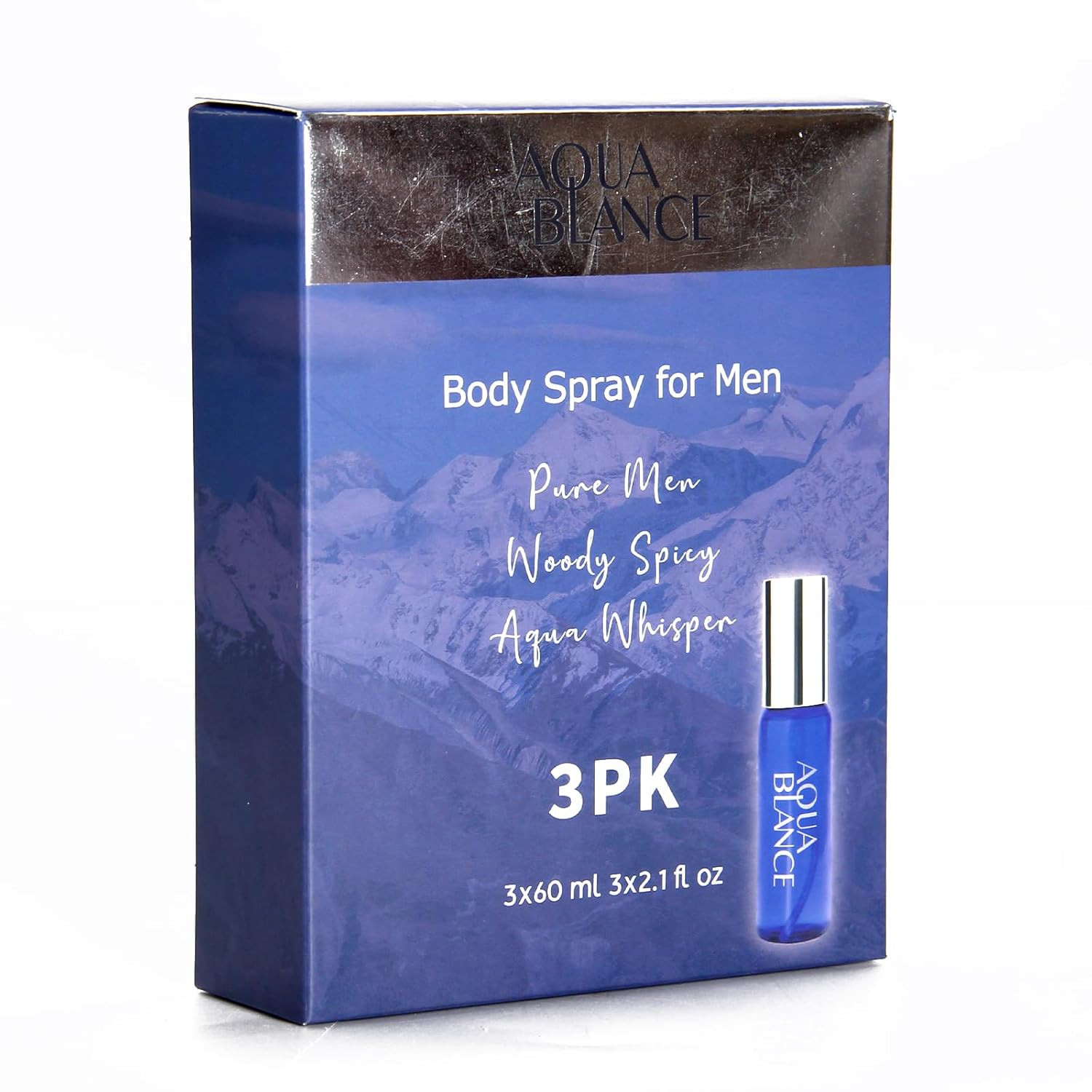 Body Spray for Men, 2.1 Fl Oz/60 ML, Travel Size 3-Pack Set
