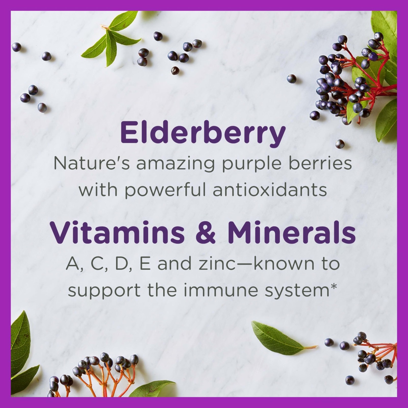 Zarbee s Elderberry Gummies Kids Vitamin C Zinc Immune Support 21 Count Zarbees