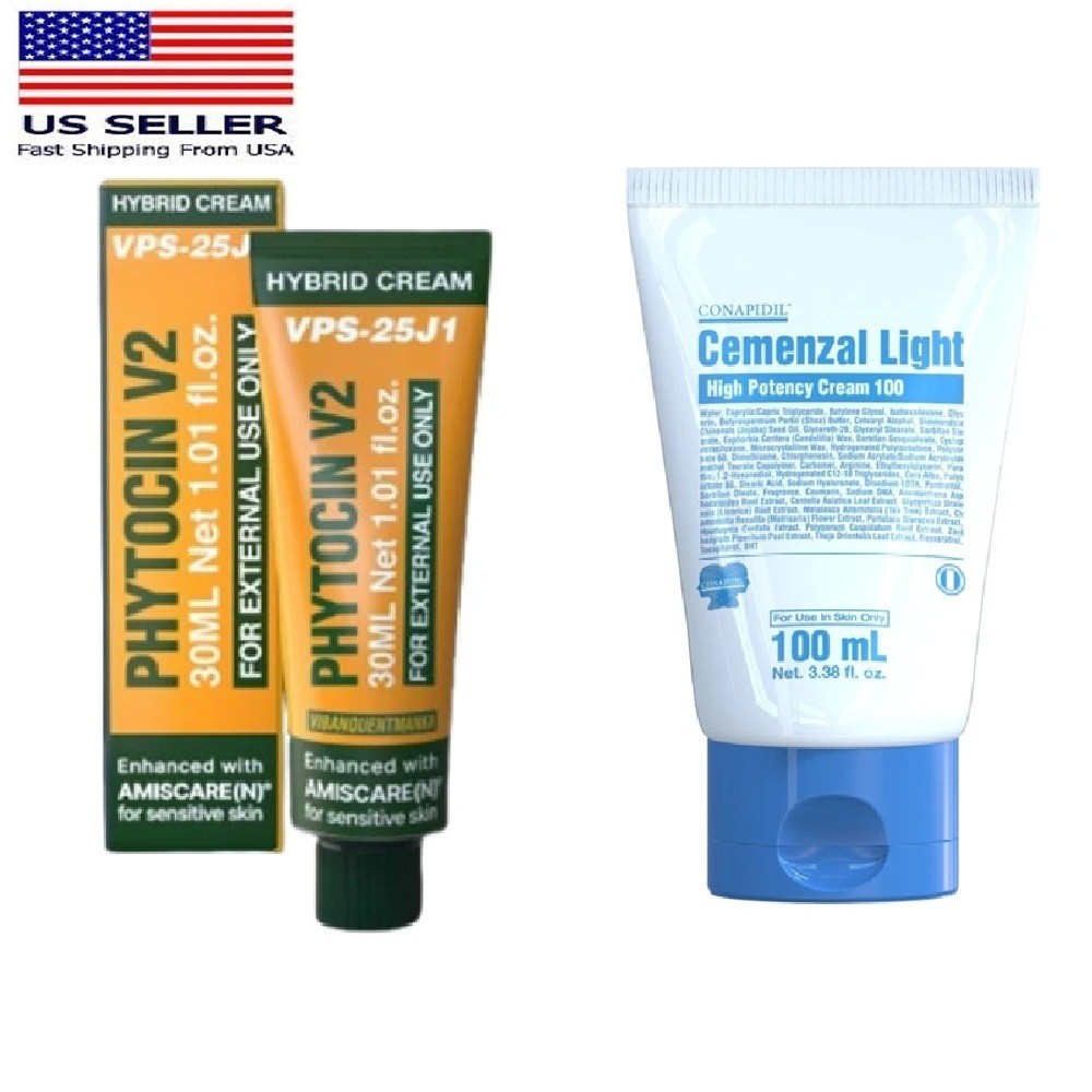 CONAPIDIL Cemenzal Light Cream 100ml VQM Phytocin V2 Hybrid Cream 30ml Set