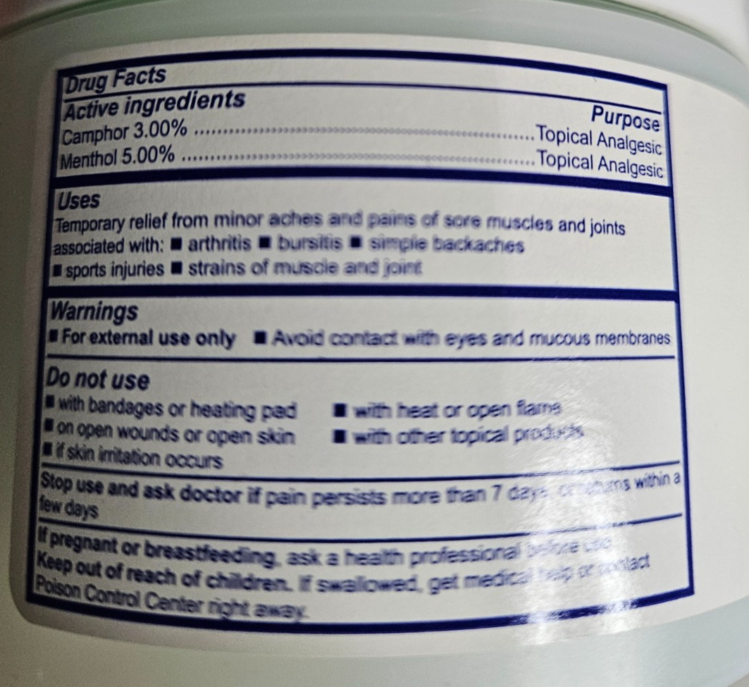 China gel topical pain reliever 8 ounce made in the USA