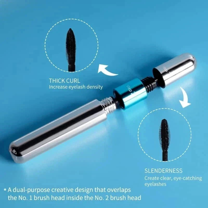 4 Pack VIBELY Mascara 5X Longer Washable, 2 in 1 4D Silk Fiber Lash Mascara, No