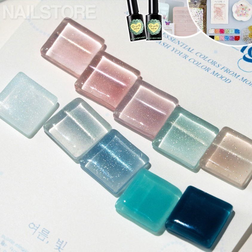 More gel Summer Light Korean Gel Nail Set 10 Colors Magnetic Glitter Syrup Gel