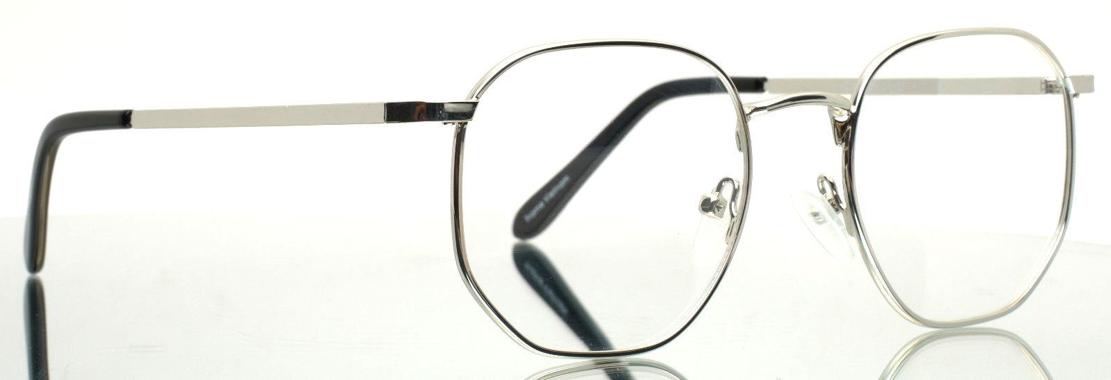 UNKNOWN MC2020-23 Silver Unisex Geometric Full Rim Eyeglasses 49-19-140 B:43