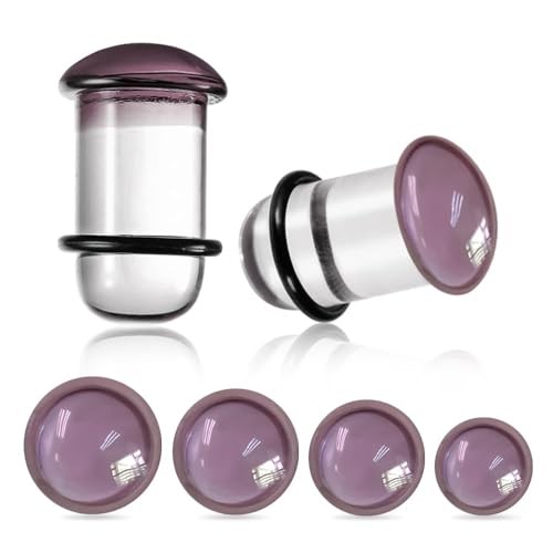 Unique 0.5mm Increments 14G-00g Comfy 4.5mm-6mm(5g-2g) /Yes, Both Ears. Purple