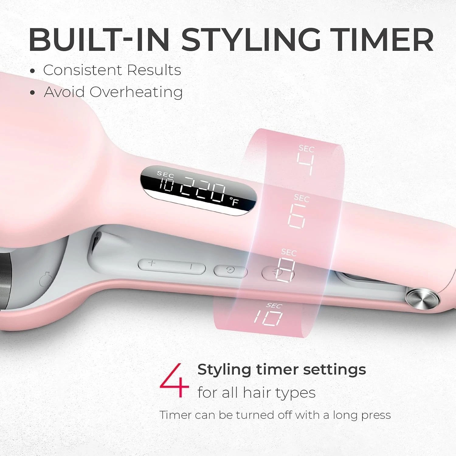 Curling Iron Hair Crimper Waver – ROVY Beach Waves Curling Wand, Ionic Deep W…