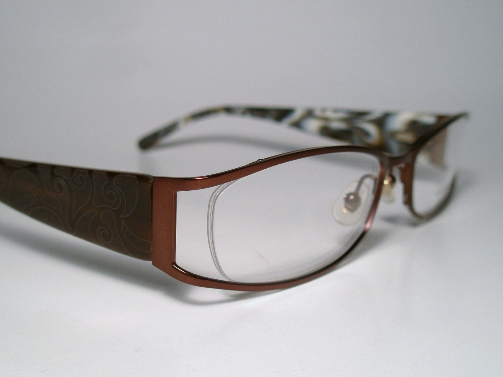 New Ladies MARCHON «M721» Cord Rimless Eyeglasses Frame Brown 53-18 M-L List$160