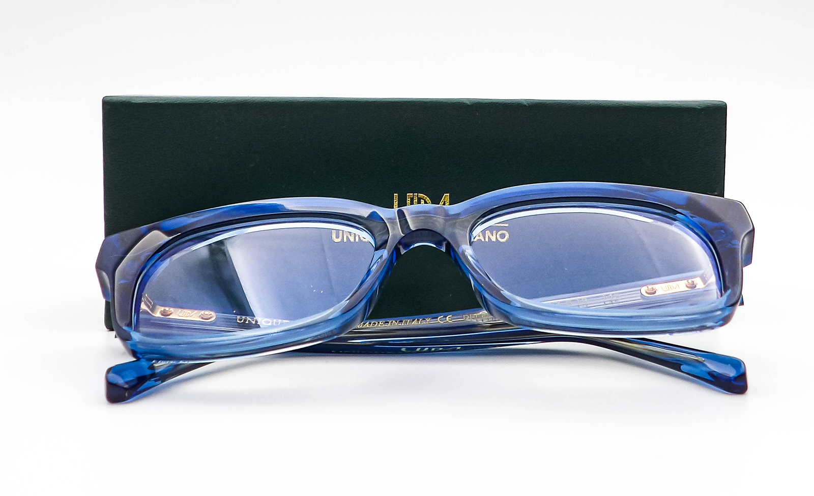 Unique Design Milano Defender Blue Rectangle Eyeglasses Frames C44 53-19-145